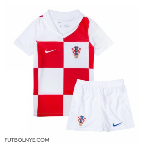 Camiseta Croacia Primera Equipación para niños Eurocopa 2024 manga corta (+ pantalones cortos)